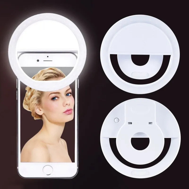 Photography Lighting Accessories - حلقة سيلفي ليد قابلة لإعادة الشحن