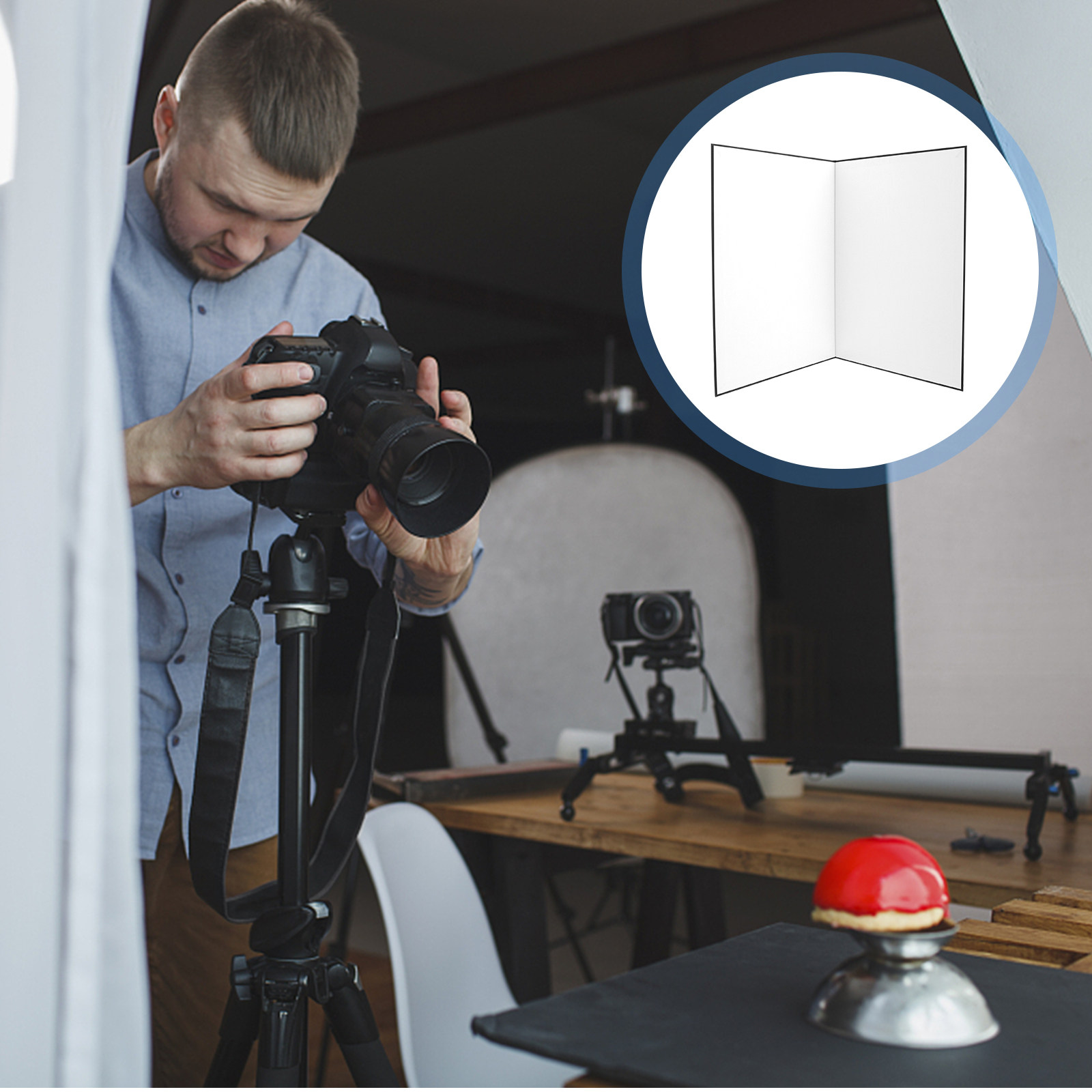 Photography Lighting Design - عاكس ضوء كرتوني قابل للطي مقاس