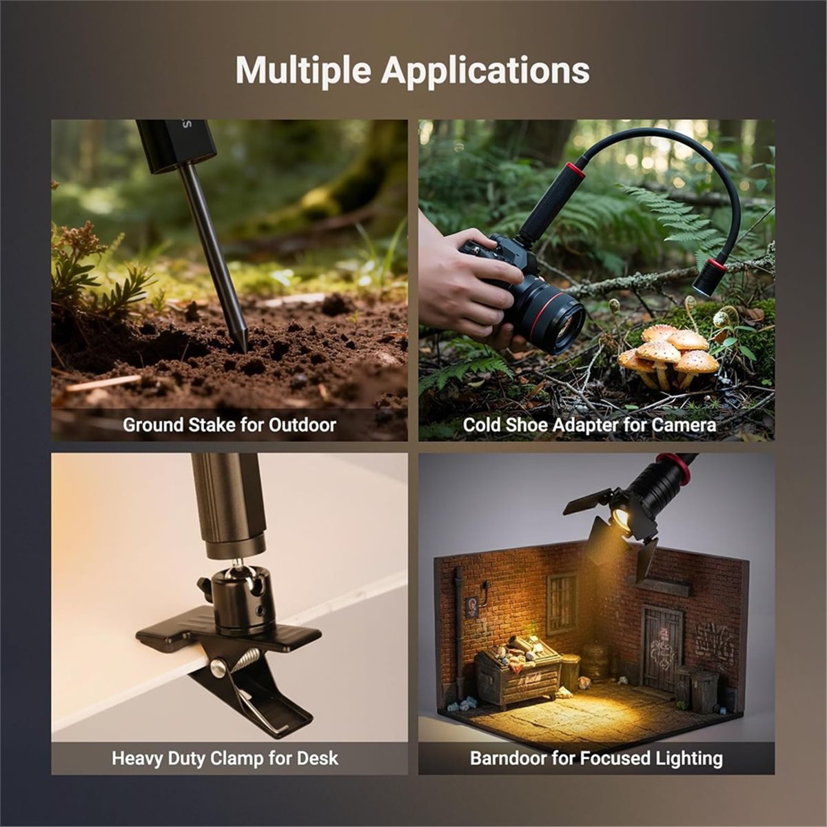 Photography Lighting Angles - ضوء LED M05K للتصوير الماكرو، مصباح