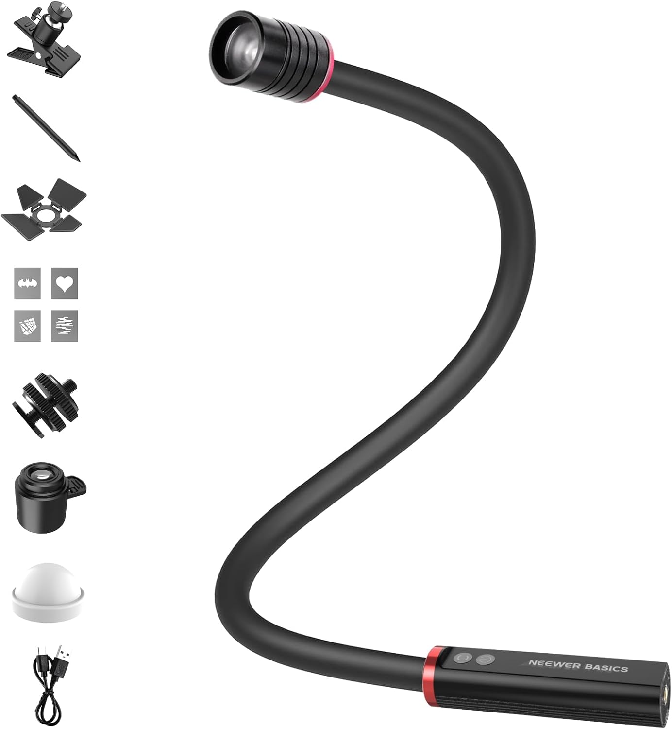 Photography Lighting Angles - نيور بيسكس ML01 ضوء LED بمنفذ