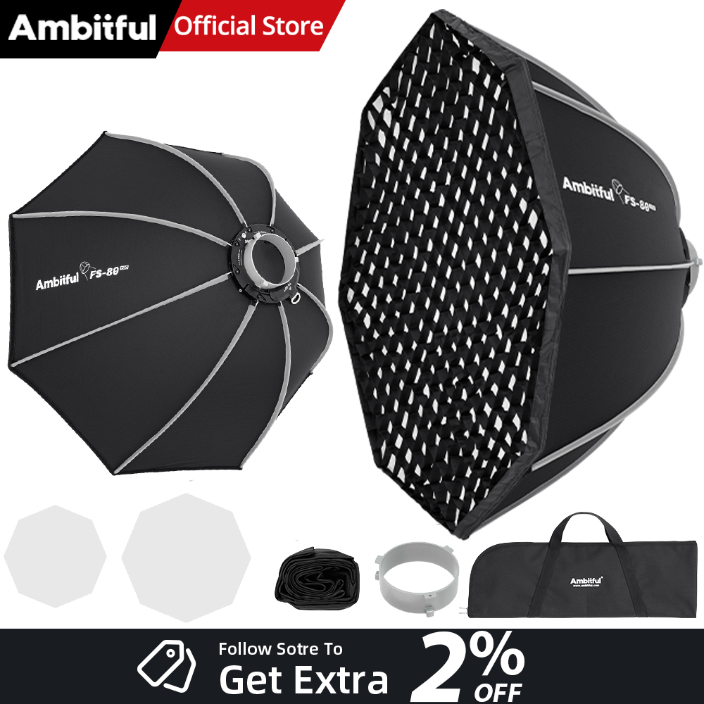 Photography Studio Lighting Set Up - صندوق إضاءة فوتوغرافي AMBITFUL FS80PROII سريع