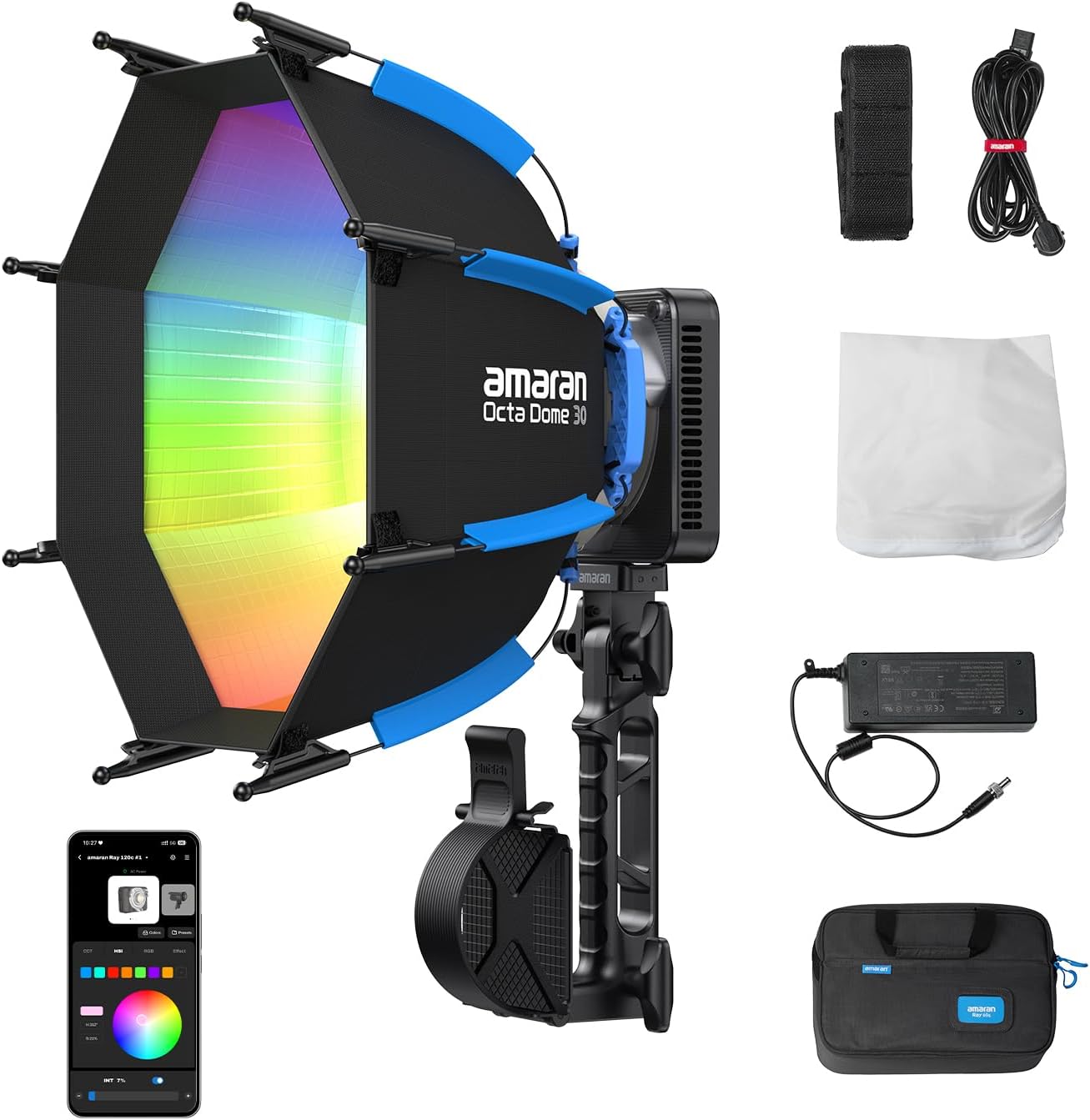Photography Lighting Mount - ضوء فيديو LED RGB بقوة 120