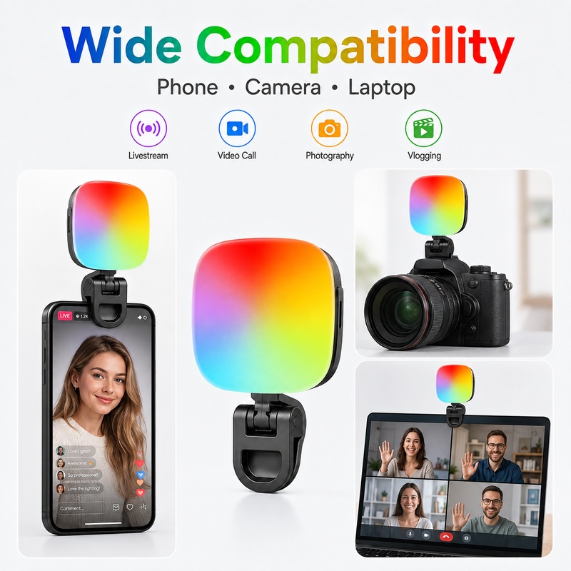 Photography Lighting For Outdoors - مصباح إضاءة LED محمول RGB للتصوير
