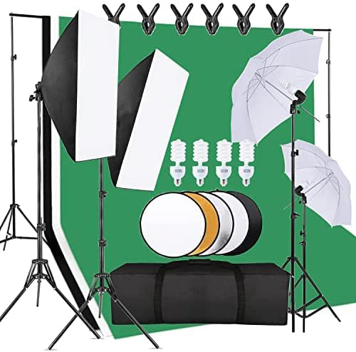 Photography Lighting And Backdrop Kits - مجموعة معدات استوديو الصور الفعالة من
