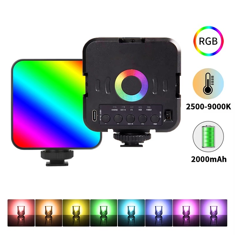 Photography Lighting Mount - ضوء فيديو محمول صغير RGB للتصوير
