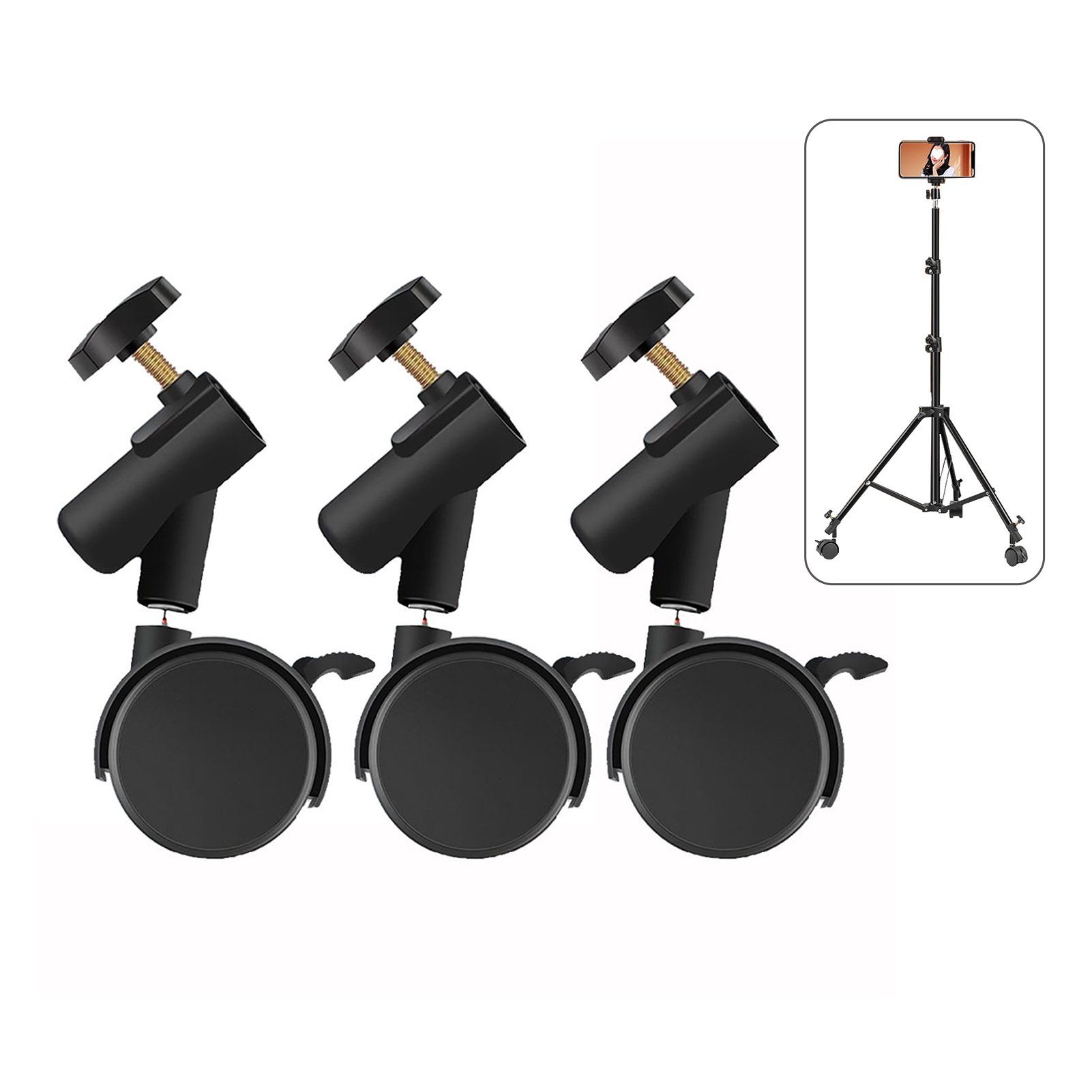 Photography Lighting Set - مجموعة من 3 عجلات مرنة بقطر