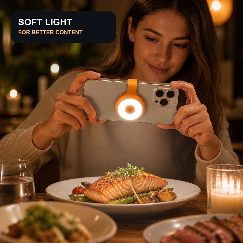ضوء LED محمول للسيلفي مع مشبك  - مراجعة Photography Lighting Set وسعره