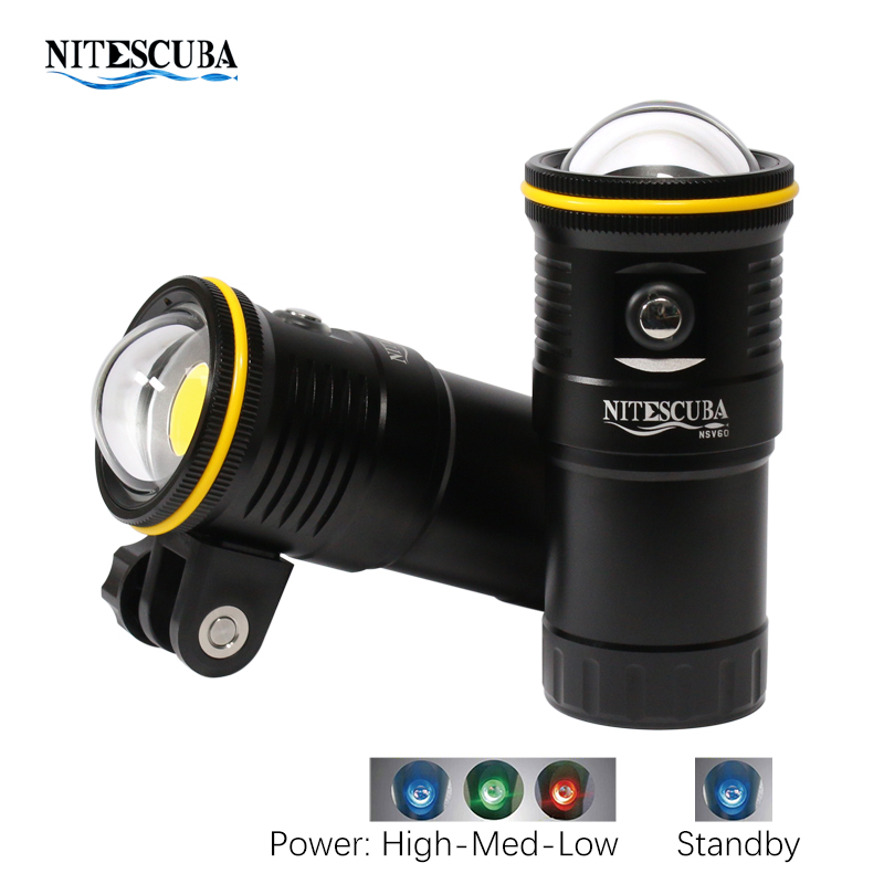 ضوء فيديو للغوص Nitescuba NSV6 - مراجعة Photography Lighting Angles وسعره