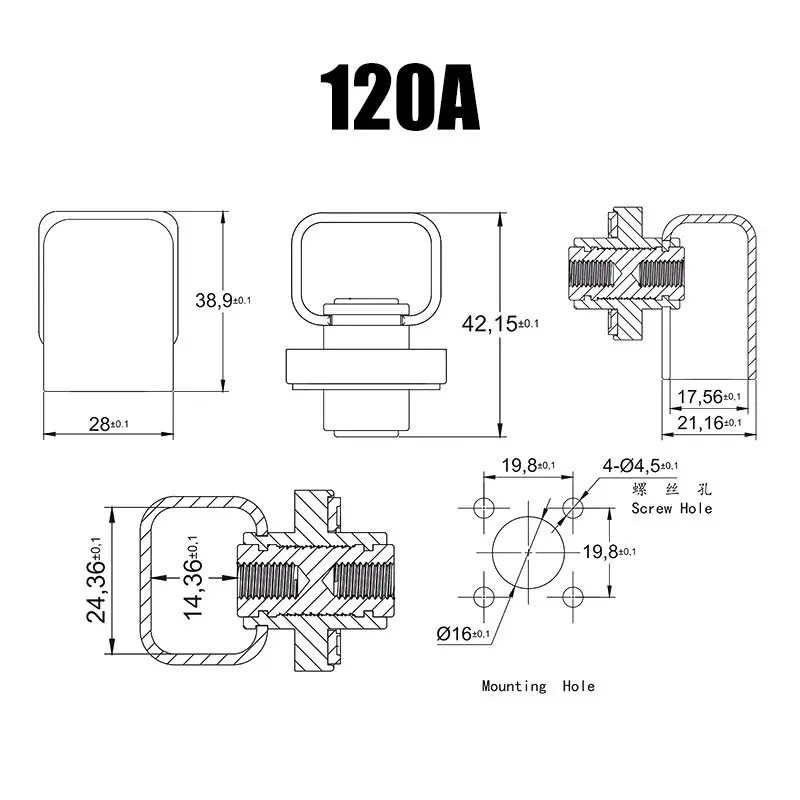300A 200A 120A جميع النحاس بطا - مراجعة V Mount Battery وسعره