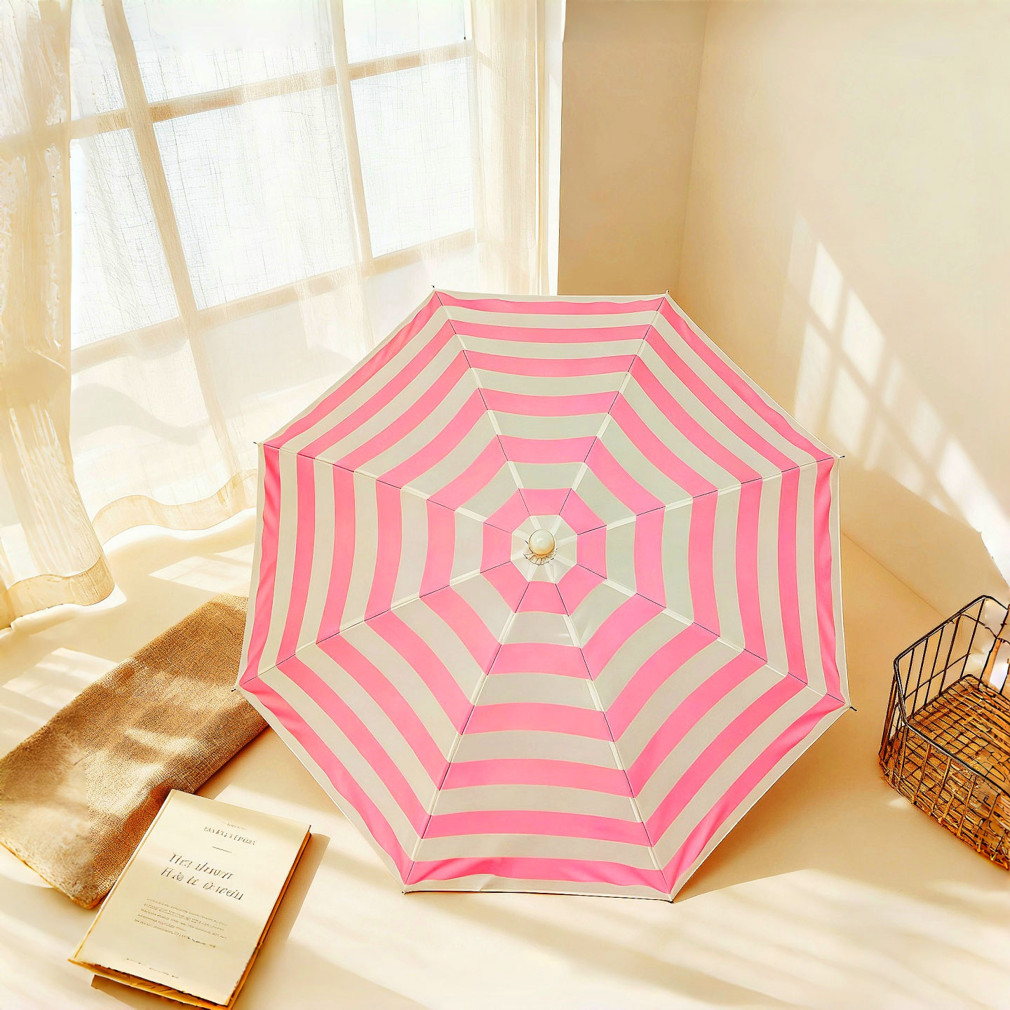 مظلة وردية مخططة قطعة واحدة، م - مراجعة Diy Photography Lighting Umbrella وسعره