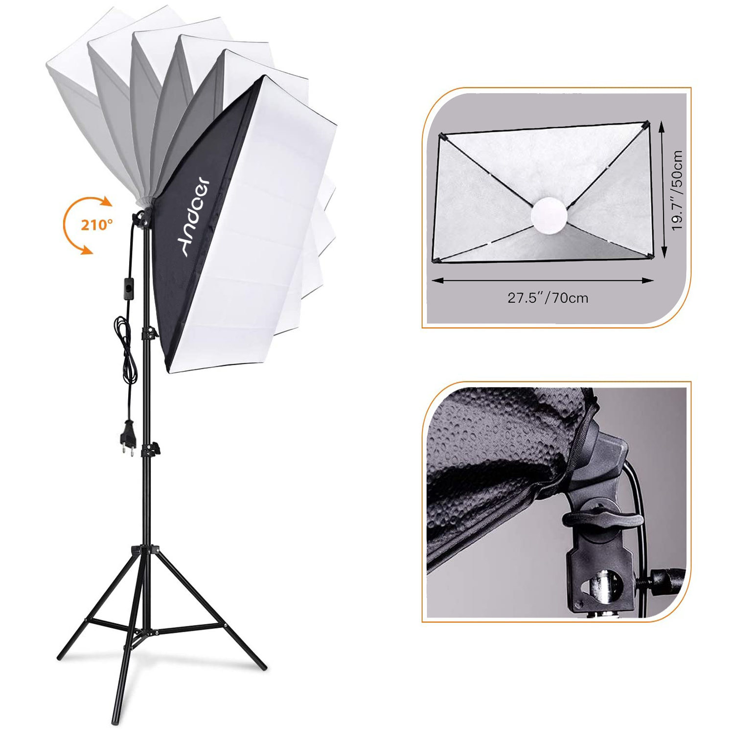 مجموعة إضاءة سوفت بوكس من أندو - مراجعة Photography Lighting Set وسعره