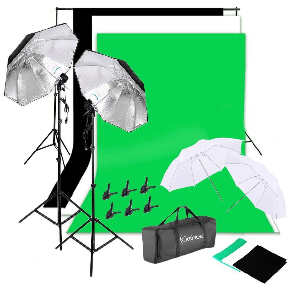 مجموعة إضاءة استوديو التصوير ا - مراجعة Photography Lighting And Backdrop Kits وسعره